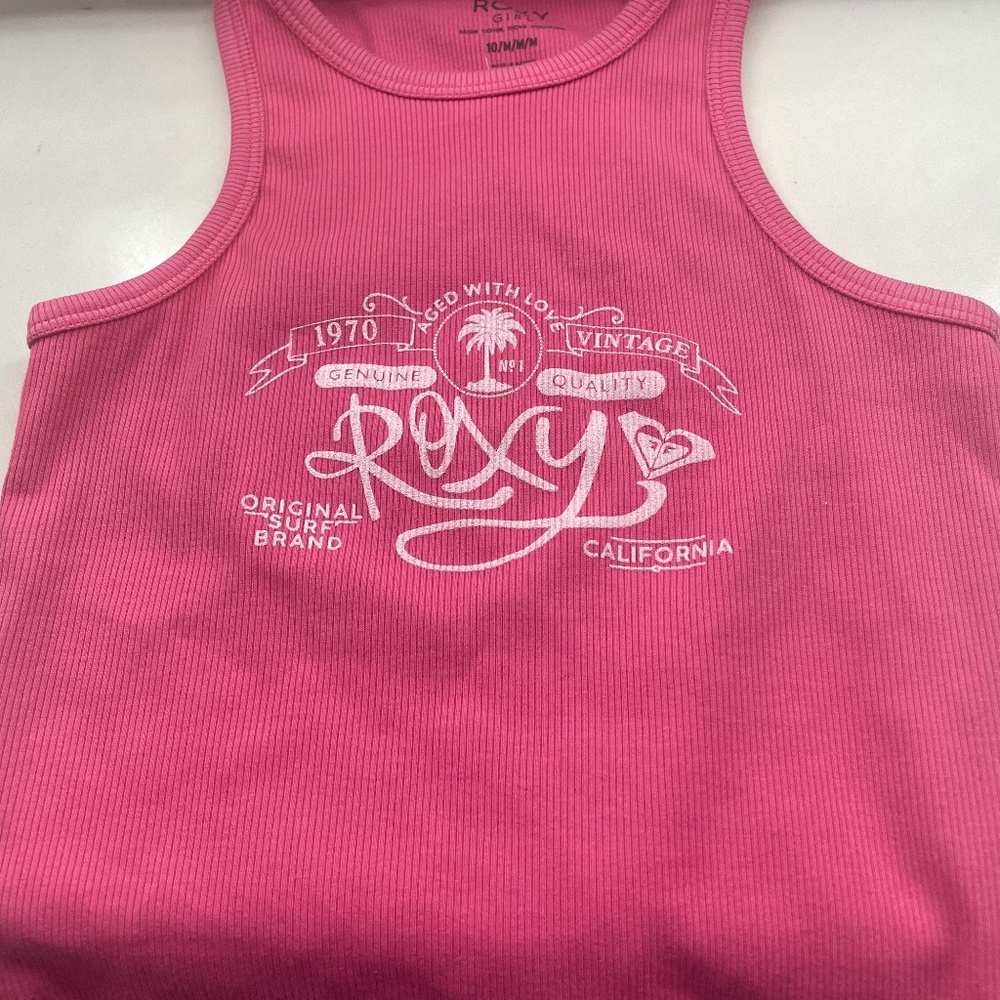 Roxy pink girls tank top